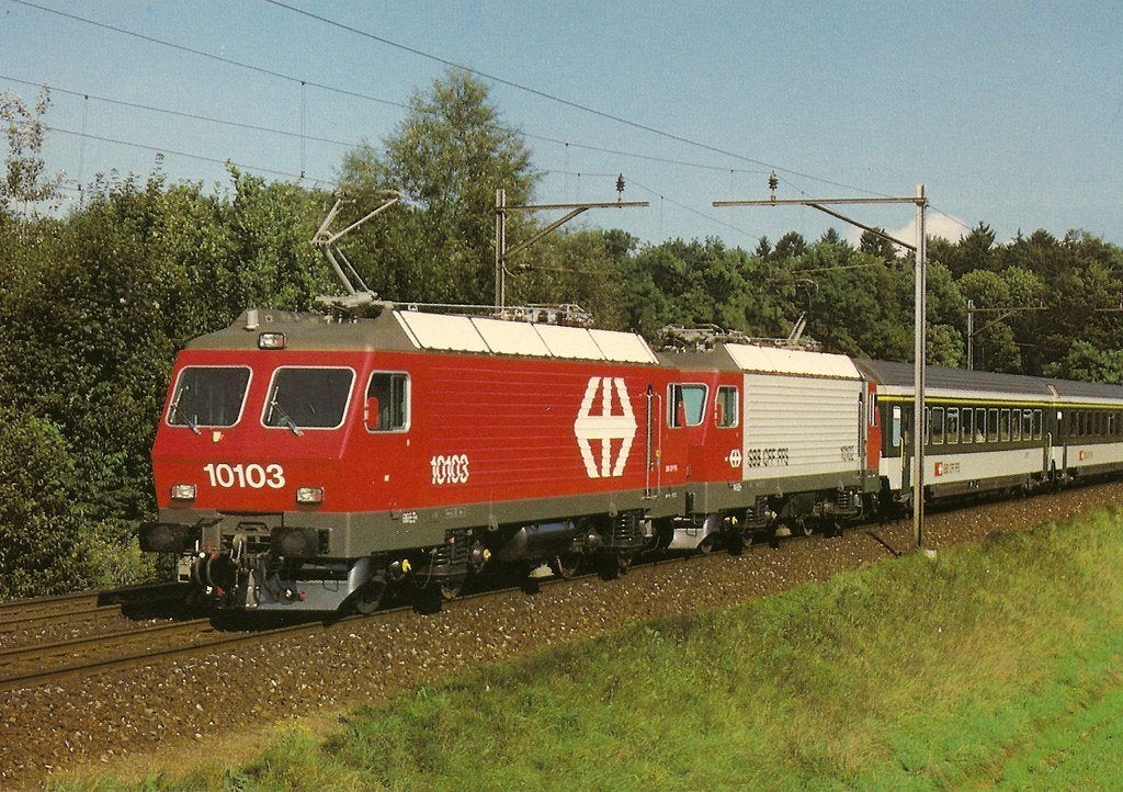 MARKLIN 3328 SBB zware metalen design loc Re 4/4 IV 10103, Wisselstroom, Locomotief, Ophalen of Verzenden, Zo goed als nieuw