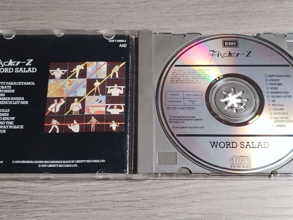 Fischer-Z ‎- Word Salad, Ophalen of Verzenden, Zo goed als nieuw, New wave