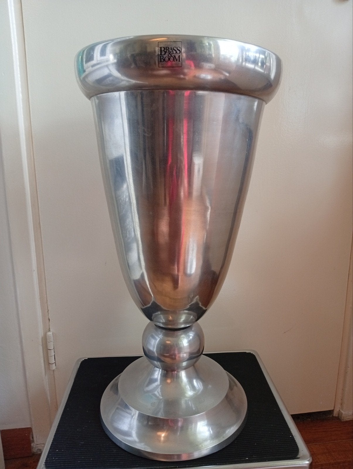 Grote aluminium vaas/plantenbak., Antiek en Kunst, Ophalen