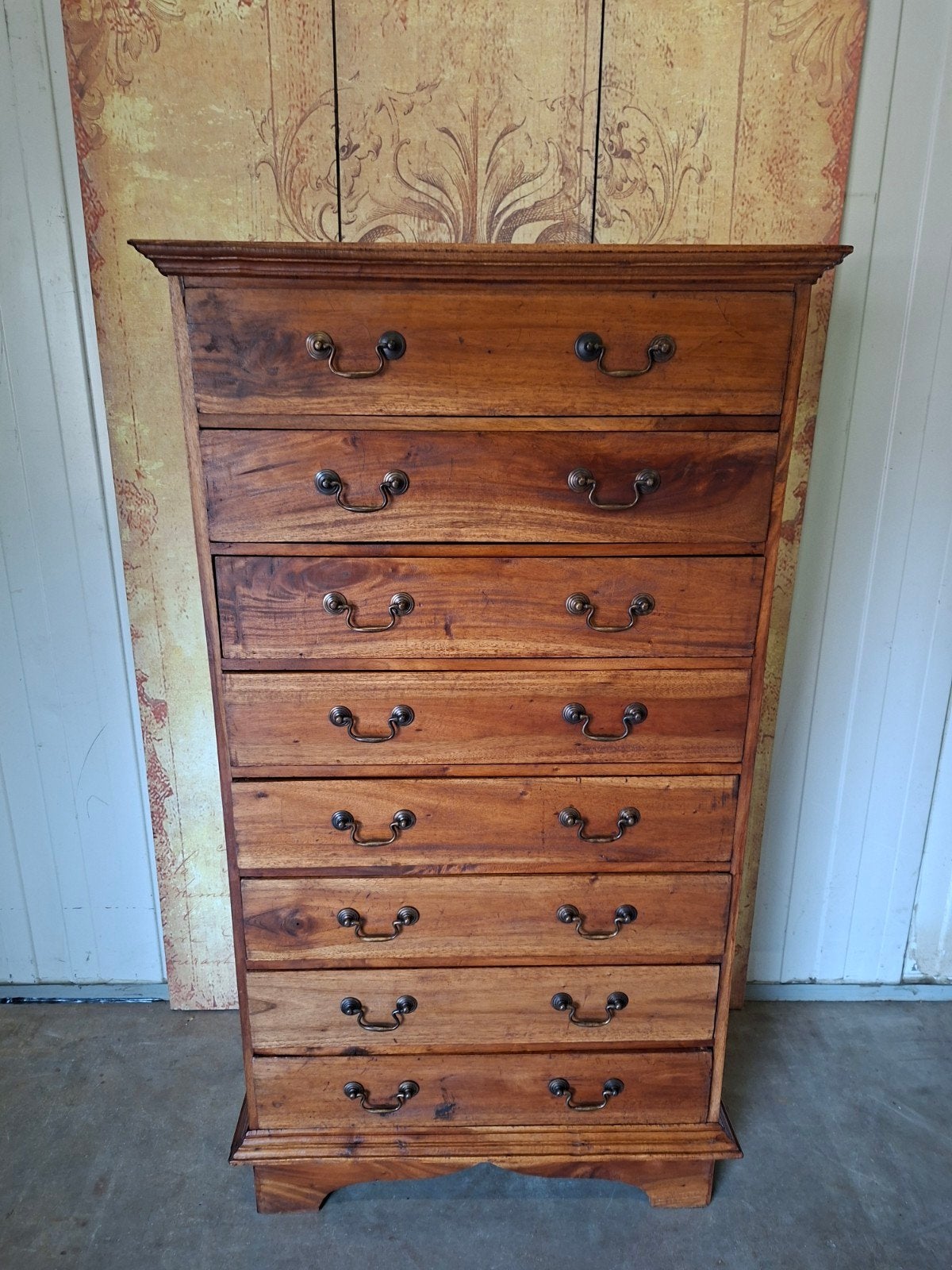 Antieke teakhouten ladenkast, apothekerskast, archiefkast
