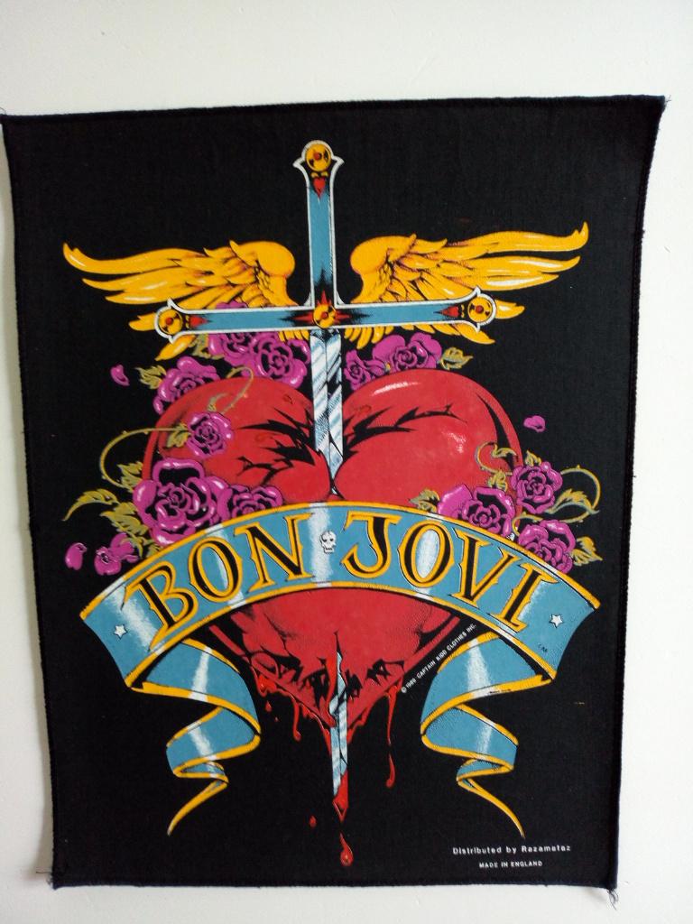 Bon Jovi prachtige officiele 1989 vintage back patch bp283, Verzenden, Nieuw, Kleding