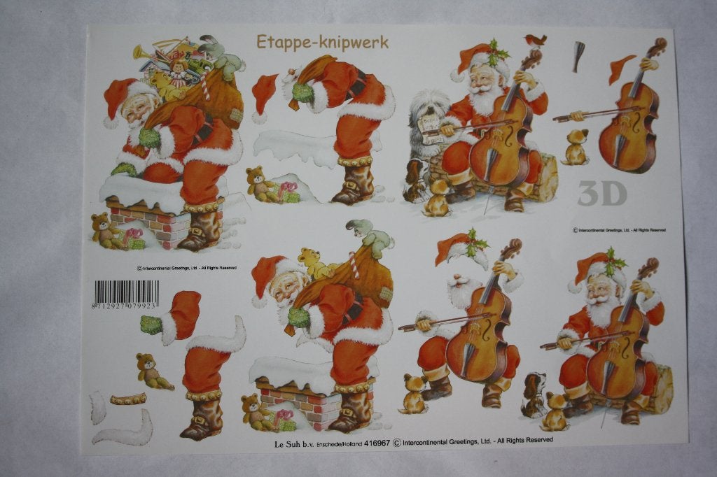 Knipvel 3D etappeknipwerk kerst 9097, Ophalen of Verzenden, Nieuw, Kerst, Knipvel