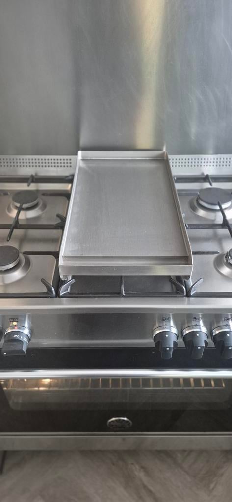 Roestvrijstalen Grillplaat voor Gasfornuis -, Ophalen, Zo goed als nieuw, Tafelgrill