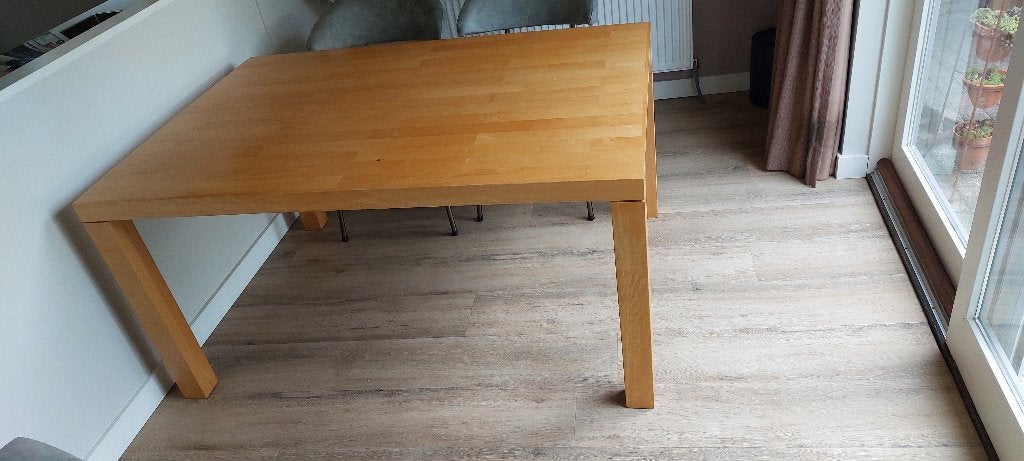 Beuken eettafel, Ophalen, Gebruikt, Scandinavisch, Vier personen