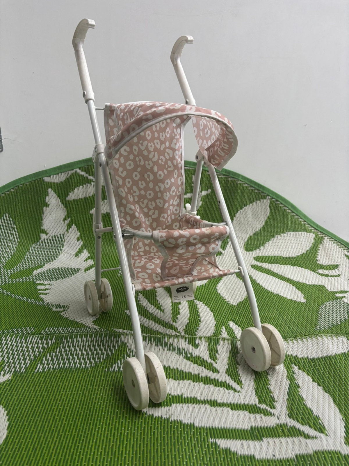 Inklapbare poppen buggy wit/roze, Kinderen en Baby's, Speelgoed | Poppen, Ophalen, Gebruikt, Babypop