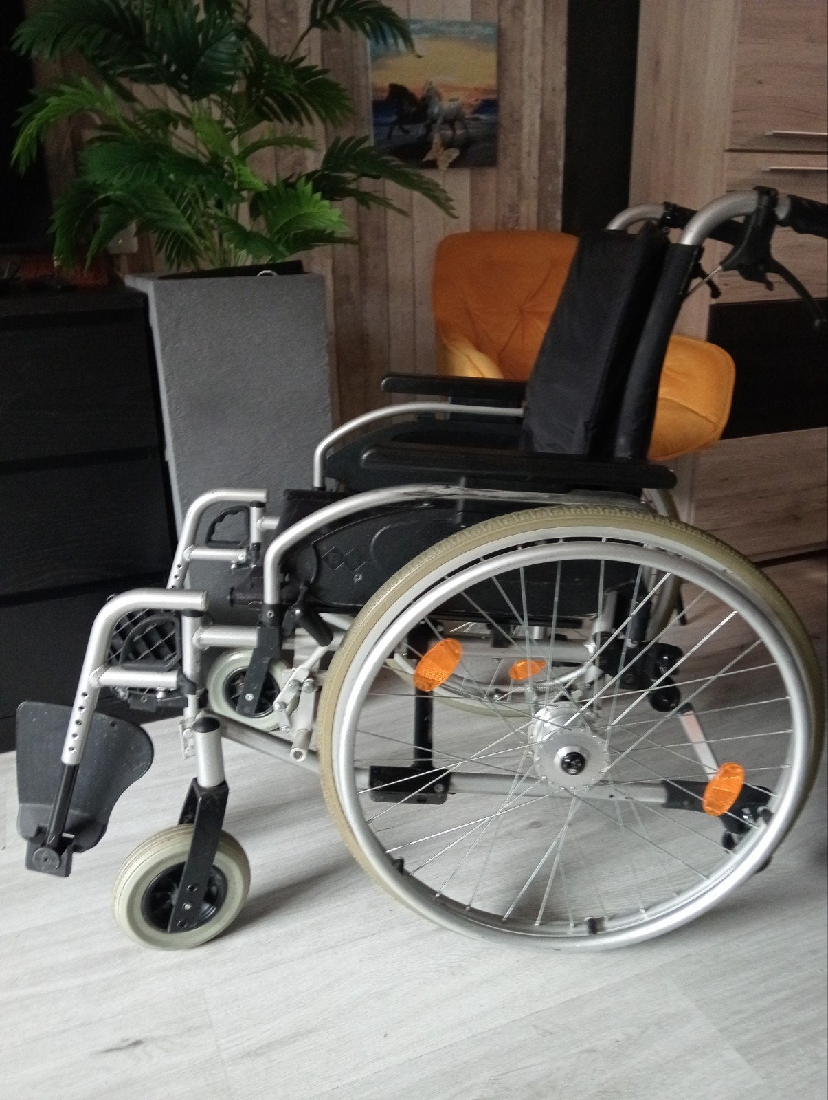Rolstoel, Bisschop & Bisschop, zilverkleurig, Diversen, Ophalen, Inklapbaar, Nieuw, Duwrolstoel