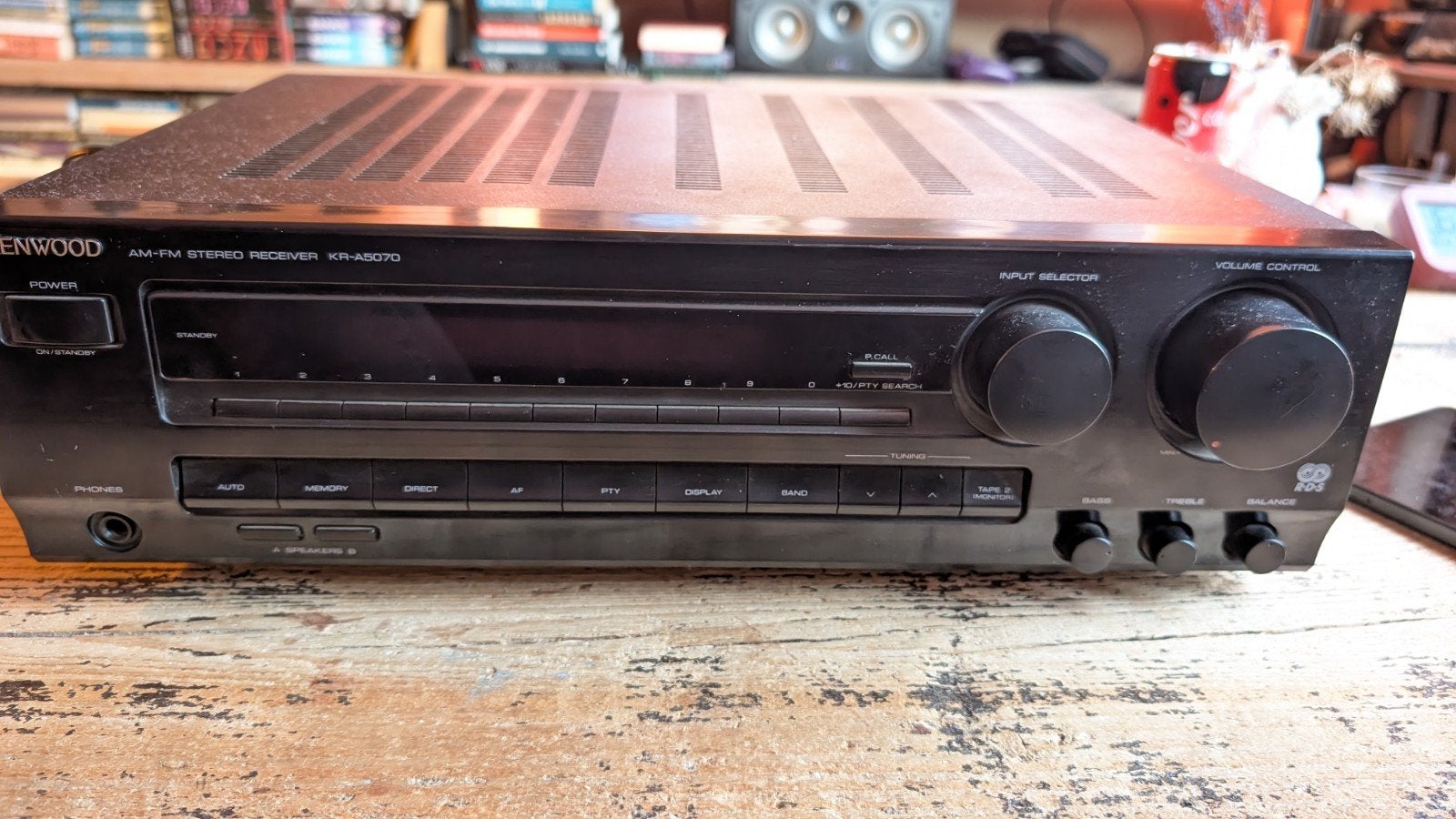 Kenwood KR-A5070 AM-FM Stereo Receiver, Overige merken, Ophalen of Verzenden, Zo goed als nieuw, 60 tot 120 watt