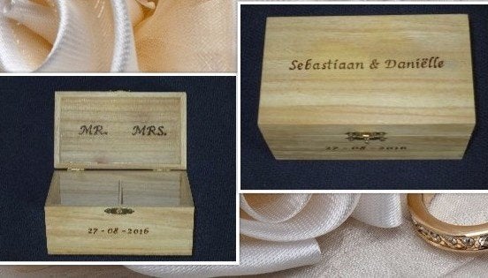 Theekistjes bewerkt met uw eigen tekst! Creamar Pyrografie, Hout, Nieuw, Ophalen of Verzenden, Theedoos