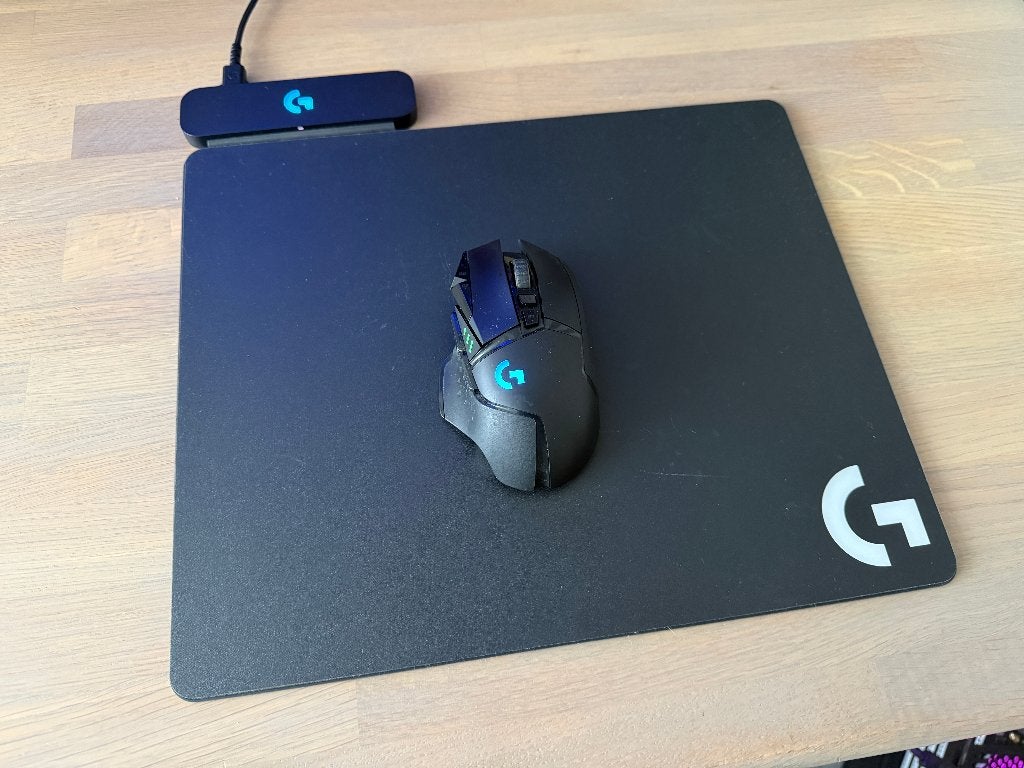 Logitech G502 Lightspeed met Powerplay draadloos opladen, Computers en Software, Muizen, Rechtshandig, Muis, Gaming muis, ‘LOGITECH’