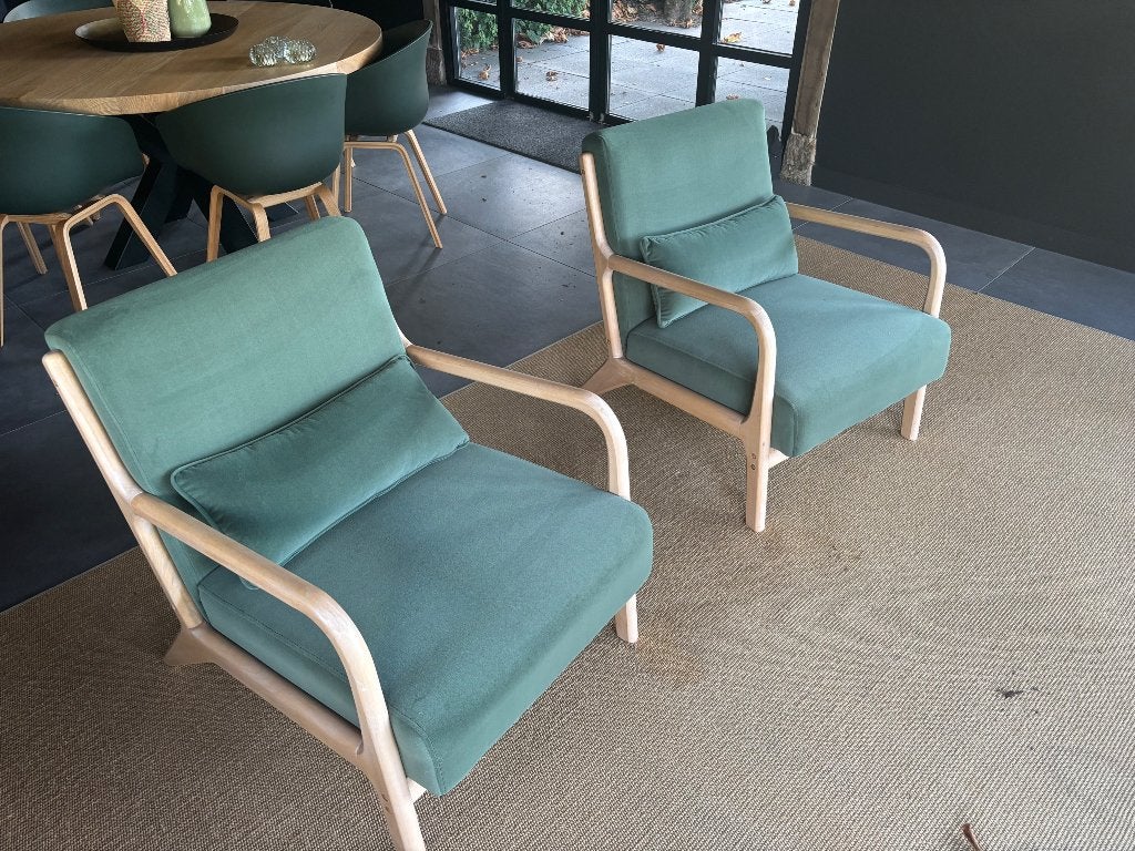 Fauteuils, Ophalen, 75 tot 100 cm, Zo goed als nieuw, Stof