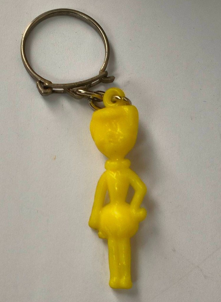 Wilma ( uit Flintstones ) sleutelhanger (geel), Ophalen of Verzenden, Zo goed als nieuw, Knuffel of Figuurtje