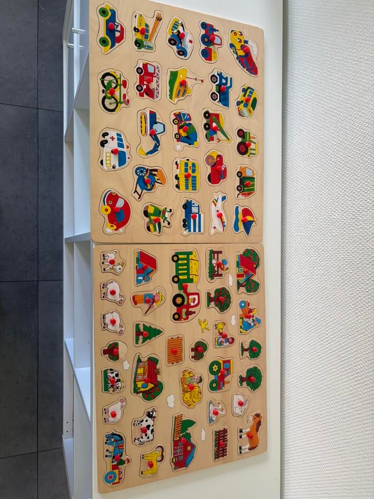 Grote houten puzzels, Ophalen, Minder dan 10 stukjes, Zo goed als nieuw, 6 maanden tot 2 jaar