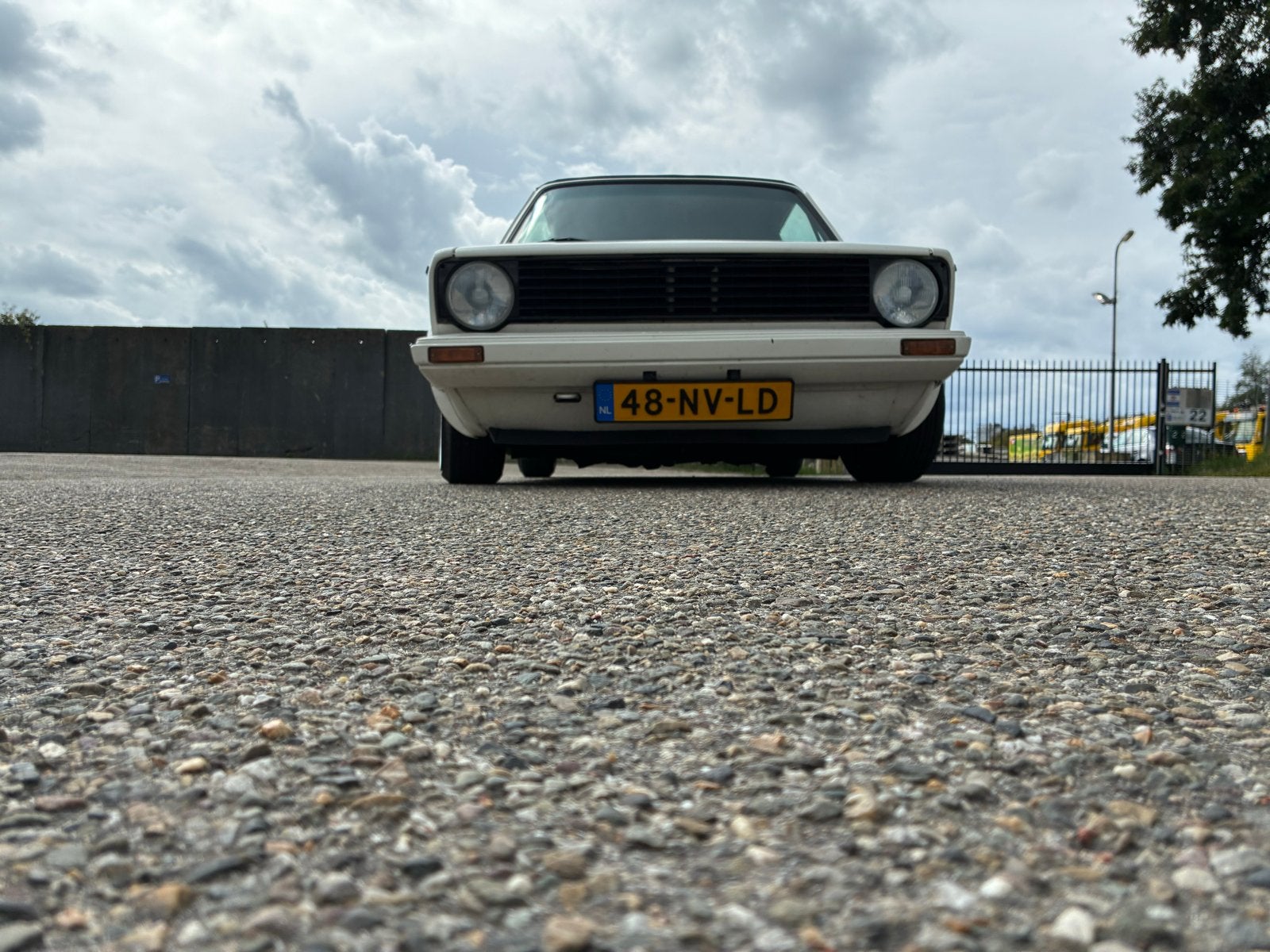 Volkswagen Golf 1.8 1981 Oldtimer, Auto's, Voorwielaandrijving, Zwart, 4 cilinders, Wit