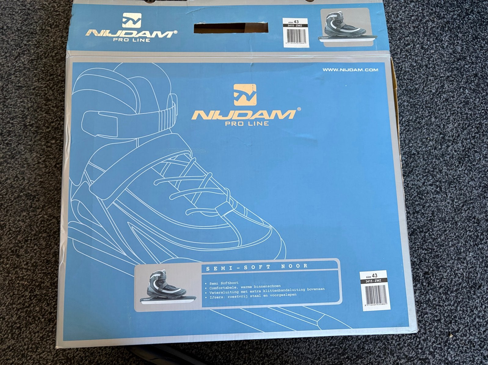 Nijdam schaatsen maat 43, Sport en Fitness, Schaatsen, Ophalen, Zo goed als nieuw, Combinoren, Nijdam