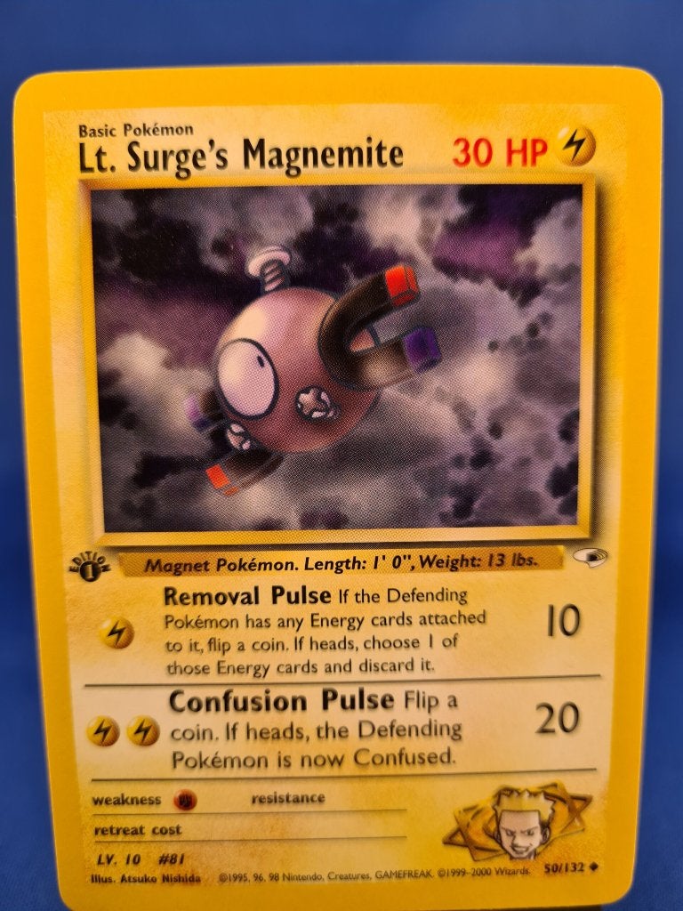 Lt. Surge's Magnemite 50/132 - Gym Heroes (1st ediion), Verzenden, Gebruikt