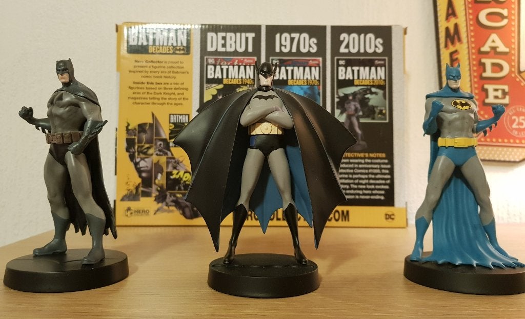 BATMAN 3x figurines Eaglemoss - Batmobile - metalen poster, Ophalen of Verzenden, Overige figuren, Beeldje of Figuurtje