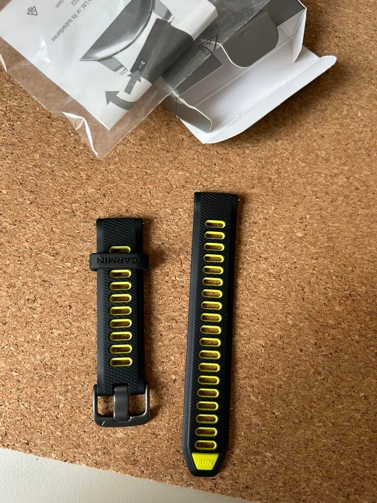 Siliconen bandje garminhorloge 18mm nieuw!, Sieraden, Tassen en Uiterlijk, Sporthorloges, Ophalen, Nieuw, Zwart, Android