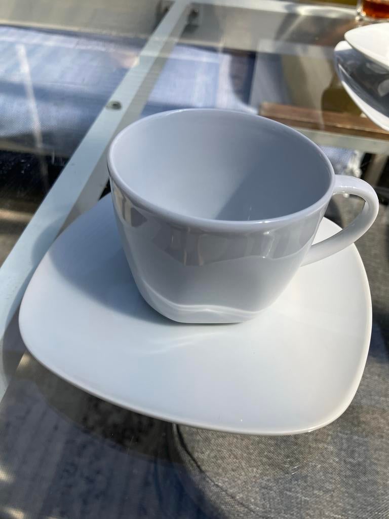 Horeca Servies Wit - 18 Sets Compleet, Ophalen of Verzenden, Zo goed als nieuw, Effen, Porselein