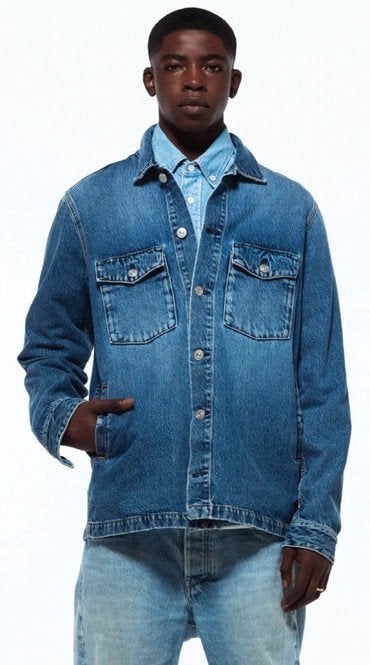 Tenue zeke denim overshirt  nieuw, Tenue, Blauw, Halswijdte 38 (S) of kleiner, Nieuw