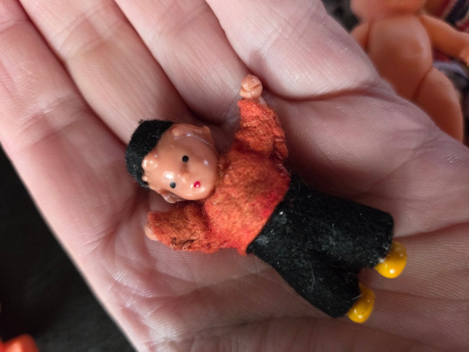 Vintage Miniatuur Popje - Verzamelobject, Verzamelen, Ophalen of Verzenden, Gebruikt