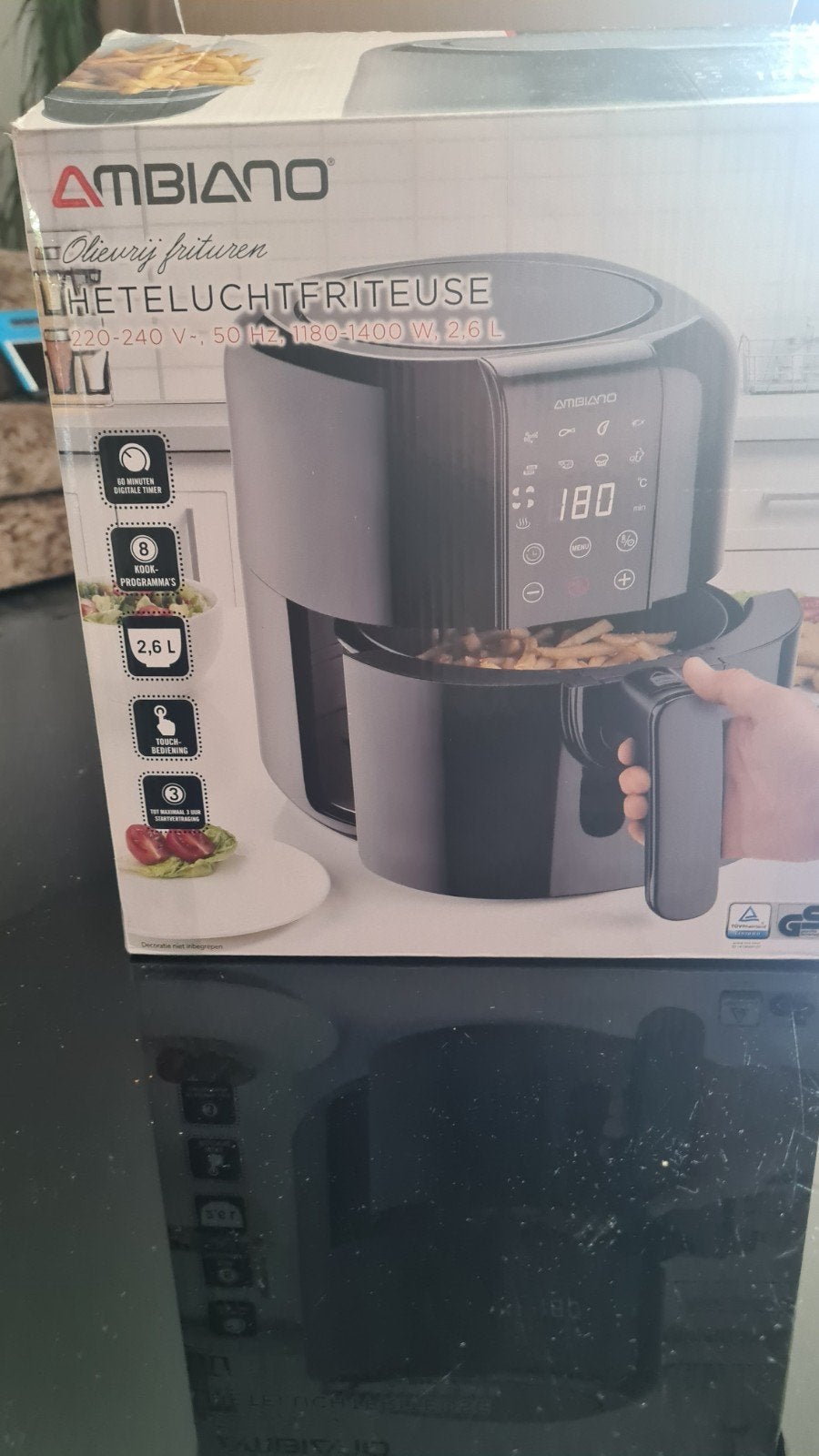 Ambiano Heteluchtfriteuse - Olievrij Frituren, Witgoed en Apparatuur, Airfryers, Ophalen of Verzenden, Zo goed als nieuw, Airfryer