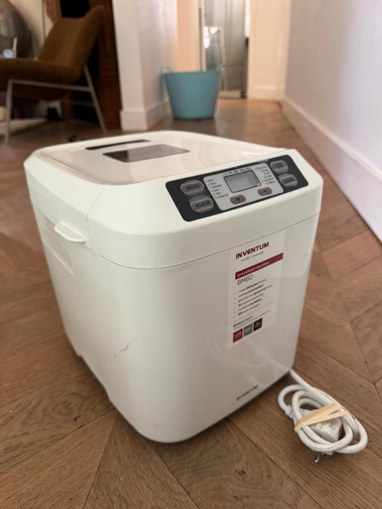 Inventum Broodbakmachine BM60 - Glutenvrij & 12 Programma's, Witgoed en Apparatuur, Broodbakmachines, Met timer, Gebruikt, Ophalen of Verzenden