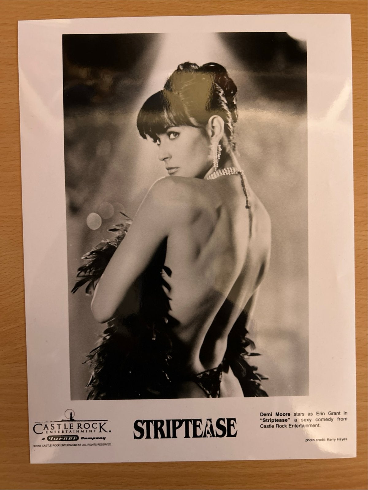 Demi Moore als Erin Grant in 'Striptease' - Zwart-wit foto, Ophalen of Verzenden, Foto, Fotografie
