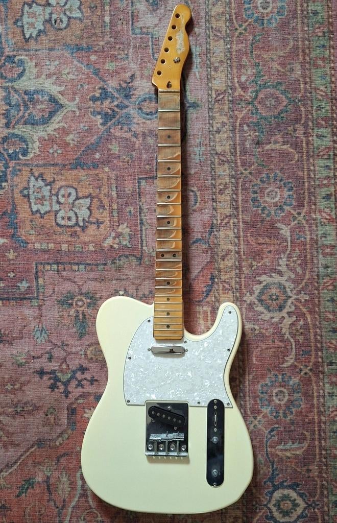 Telecaster, Partscaster toploader project met Fender neck, Ophalen of Verzenden, Zo goed als nieuw, Solid body, Fender