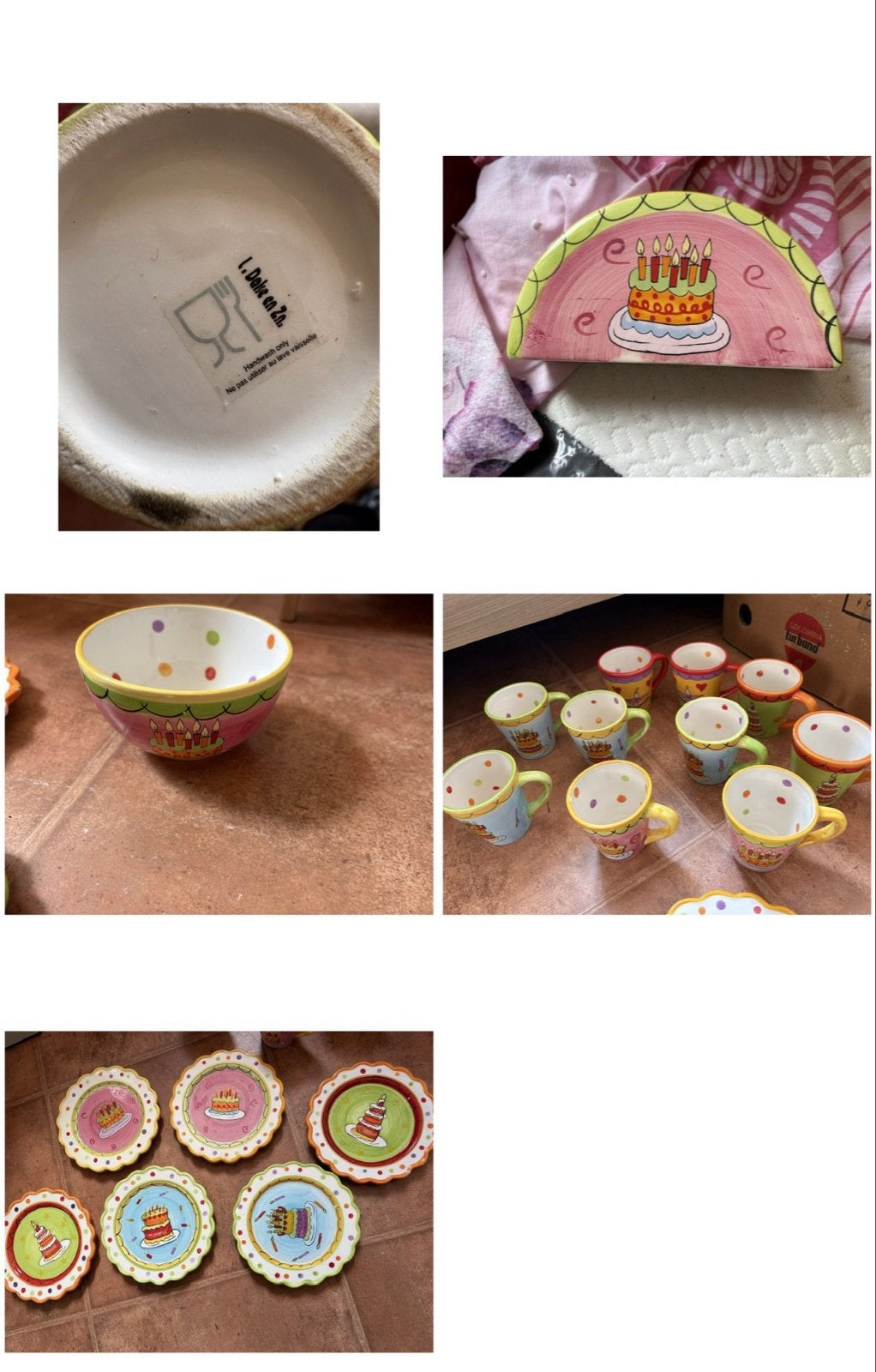 L. Dake & Zn. Vintage Servies - Kleurrijk & Compleet, Huis en Inrichting, Gebruikt, Overige merken, Keramiek, Vintage