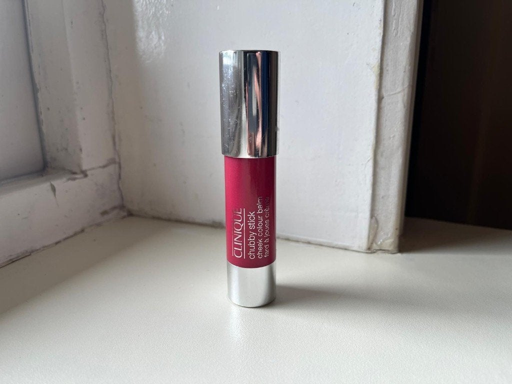 Clinique Chubby stick cheek colour balm blush 03 Roly Poly, Wangen, Verzenden, Zo goed als nieuw, Make-up