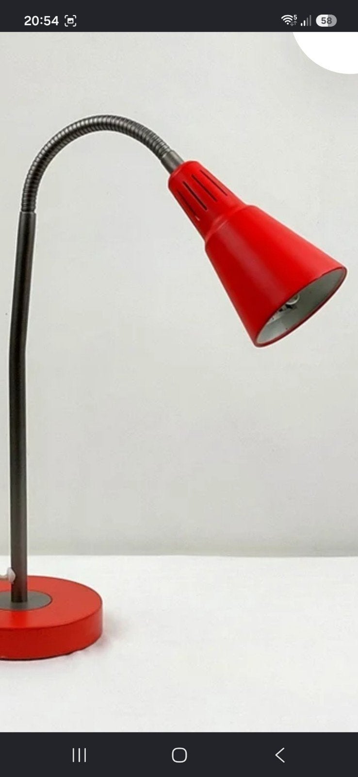 2x Vintage IKEA Bedlampjes - Rood, Flexibele Arm, Gebruikt, Vintage, Nachtlamp, Ophalen of Verzenden