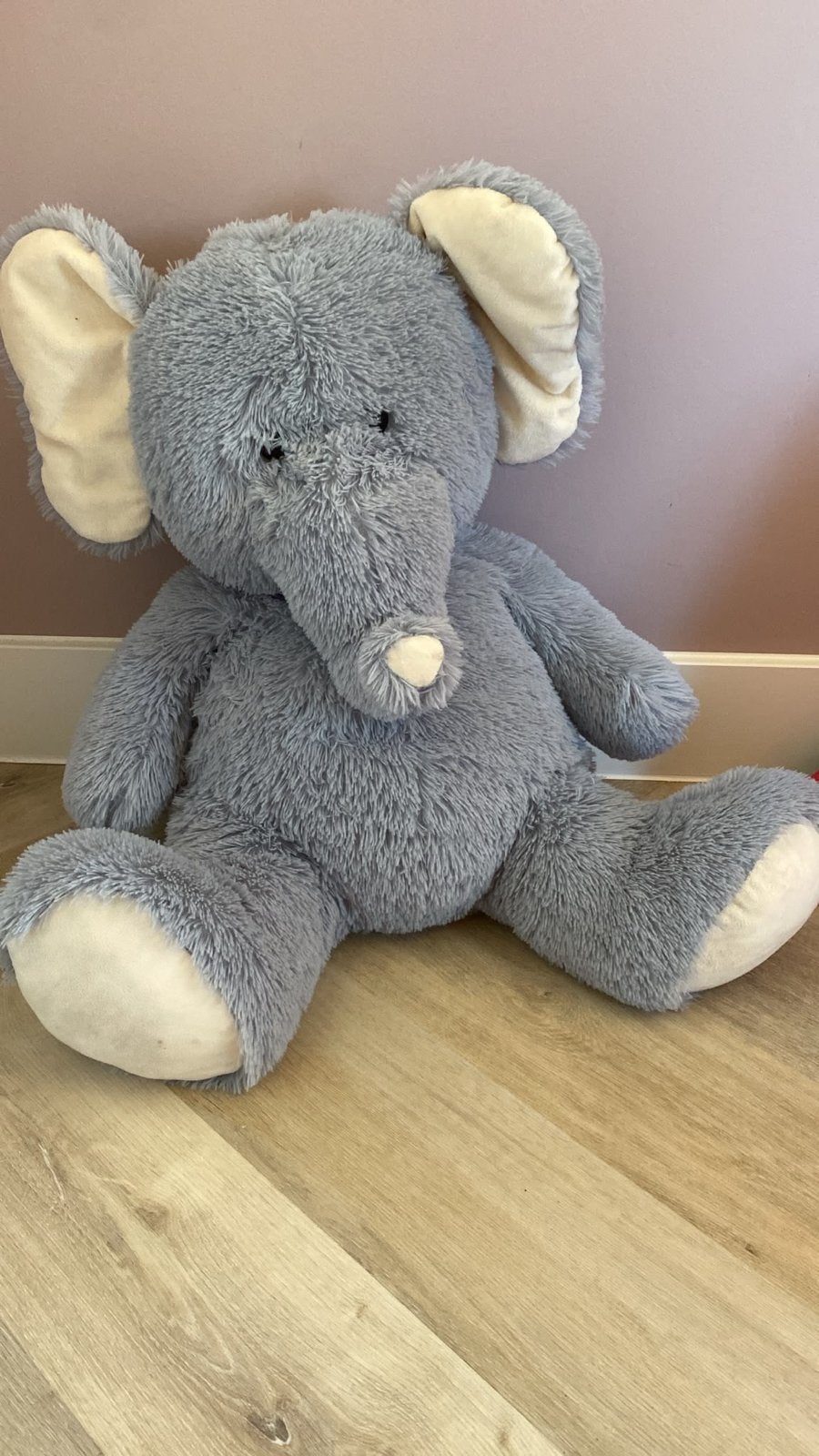 Grote grijze olifant knuffel van SunKid (ca. 60 cm), Ophalen, Overige merken, Grijs, Zo goed als nieuw