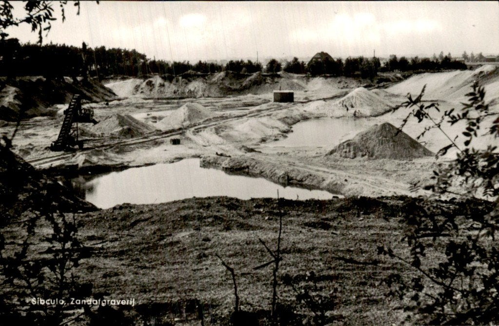 Sibculo - Zandafgraverij - Zicht, Ophalen of Verzenden, 1940 tot 1960, Ongelopen, Overijssel