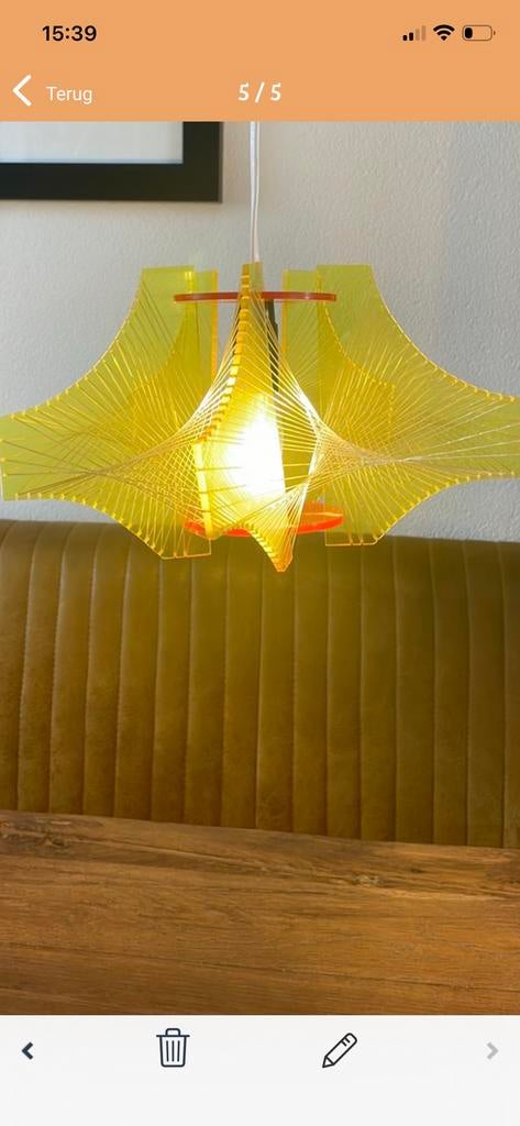 Sompex Paul Secon Vintage jaren 60 Design Hanglamp, Huis en Inrichting, Lampen | Hanglampen, Ophalen of Verzenden, Zo goed als nieuw
