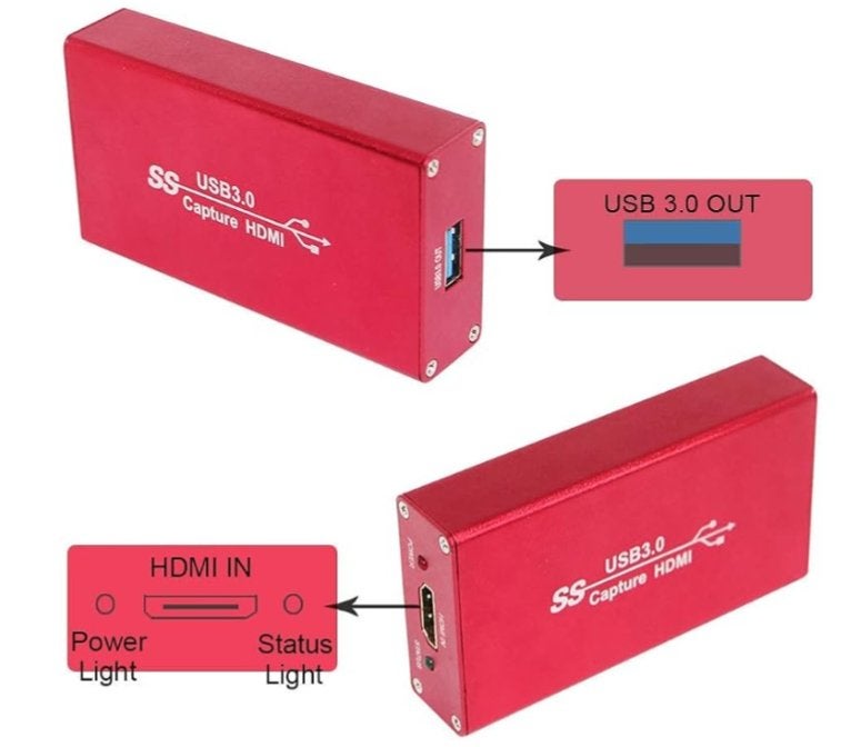 Mcbazel USB 3.0 HDMI Video Capture Card, Computers en Software, Ophalen of Verzenden, Zo goed als nieuw