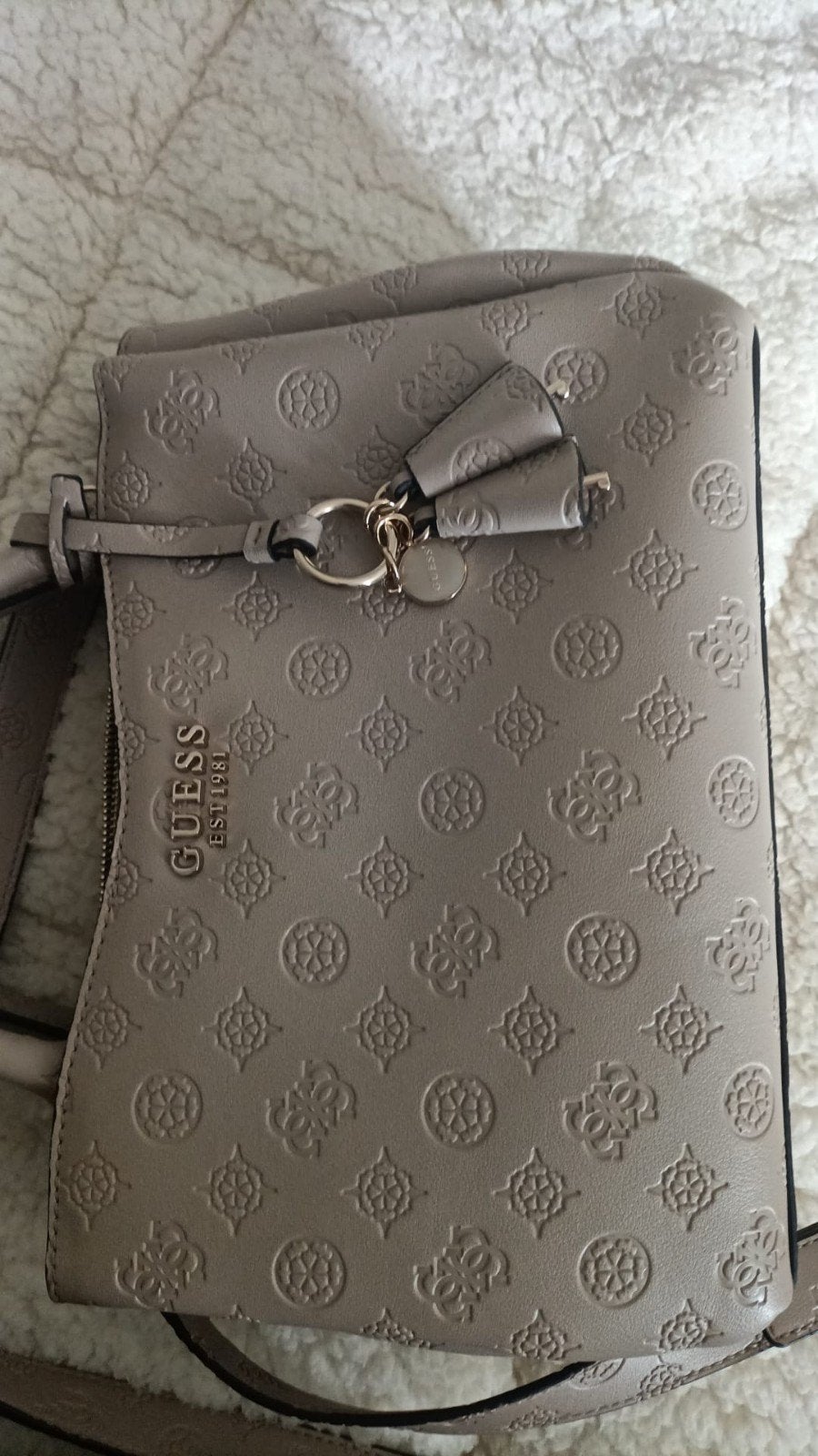 Guess handtas - Zo goed als nieuw, Ophalen of Verzenden, Zo goed als nieuw, Beige, Handtas