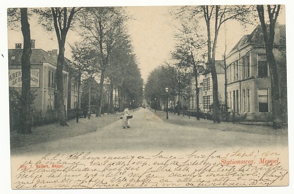 Stationsweg,  Meppel, Ophalen of Verzenden, Voor 1920, Gelopen, Drenthe