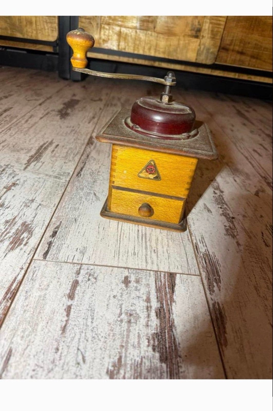 Vintage houten koffiemolen - Functioneel & decoratief, Ophalen of Verzenden