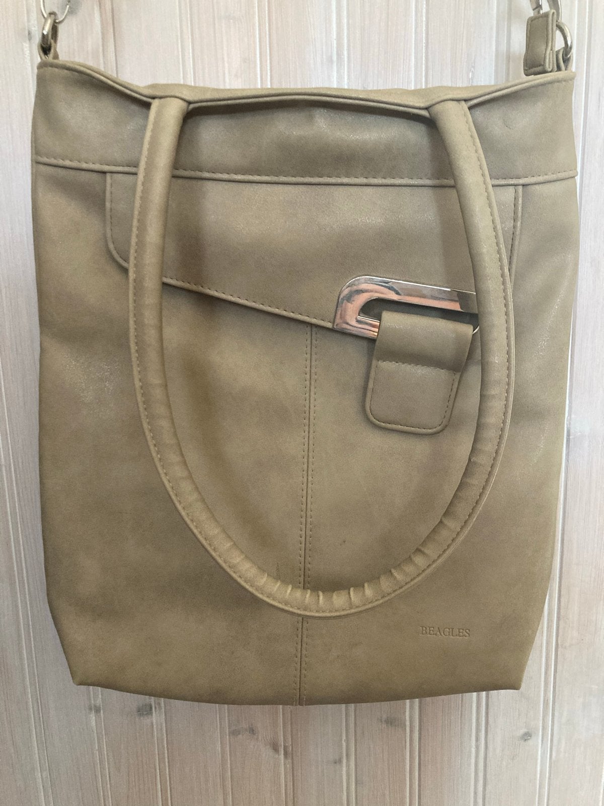 Beagles Schouder/Handtas - Beige, Sieraden, Tassen en Uiterlijk, Ophalen of Verzenden, Gebruikt, Beige, Handtas