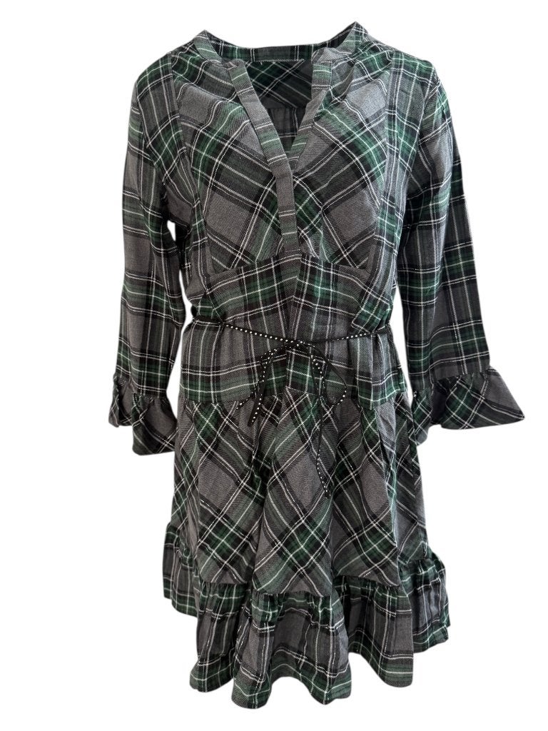 Moliin jurk L, Kleding | Dames, Ophalen of Verzenden, Zo goed als nieuw, Grijs, Onder de knie