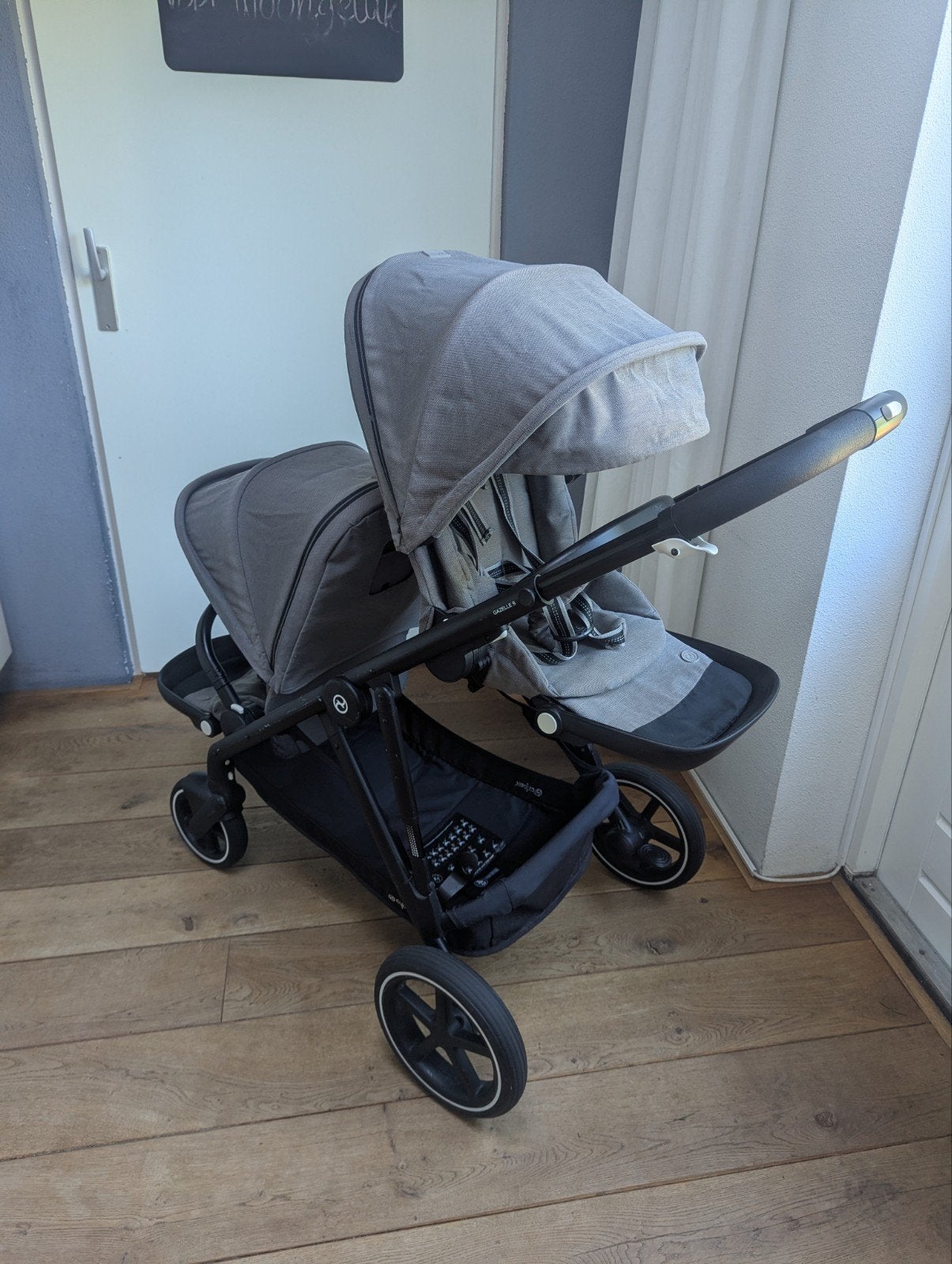 Cybex gazelle s duo, Kinderen en Baby's, Kinderwagens en Combinaties, Zo goed als nieuw, Combiwagen, Verstelbare duwstang, Ophalen