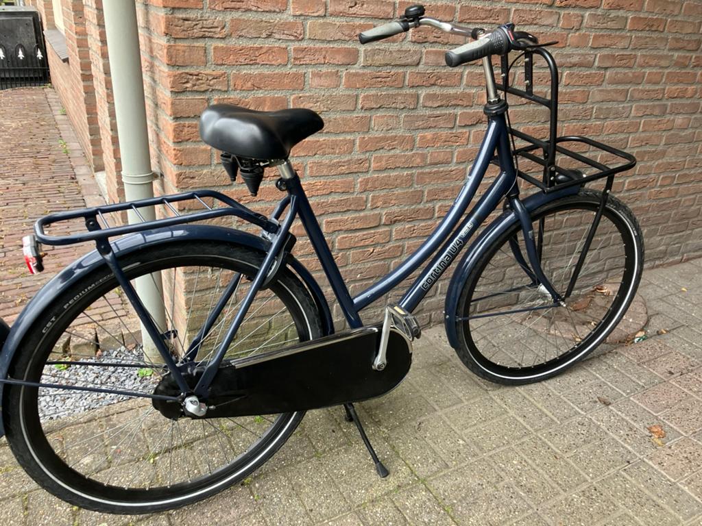 Omafiets cortina, Fietsen en Brommers, Fietsen | Dames | Damesfietsen, Terugtraprem, Gebruikt, Versnellingen, 56 cm of meer