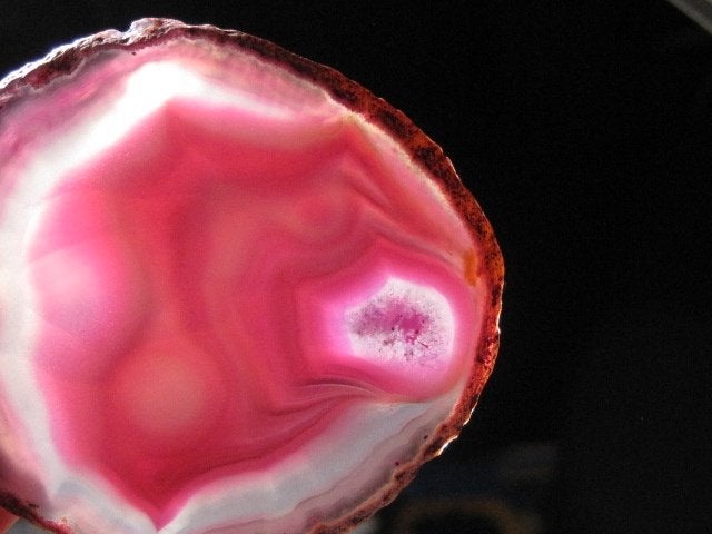 e. 8x schitterende edelsteen ROZE AGAATSCHIJF (4), Verzenden, Nieuw