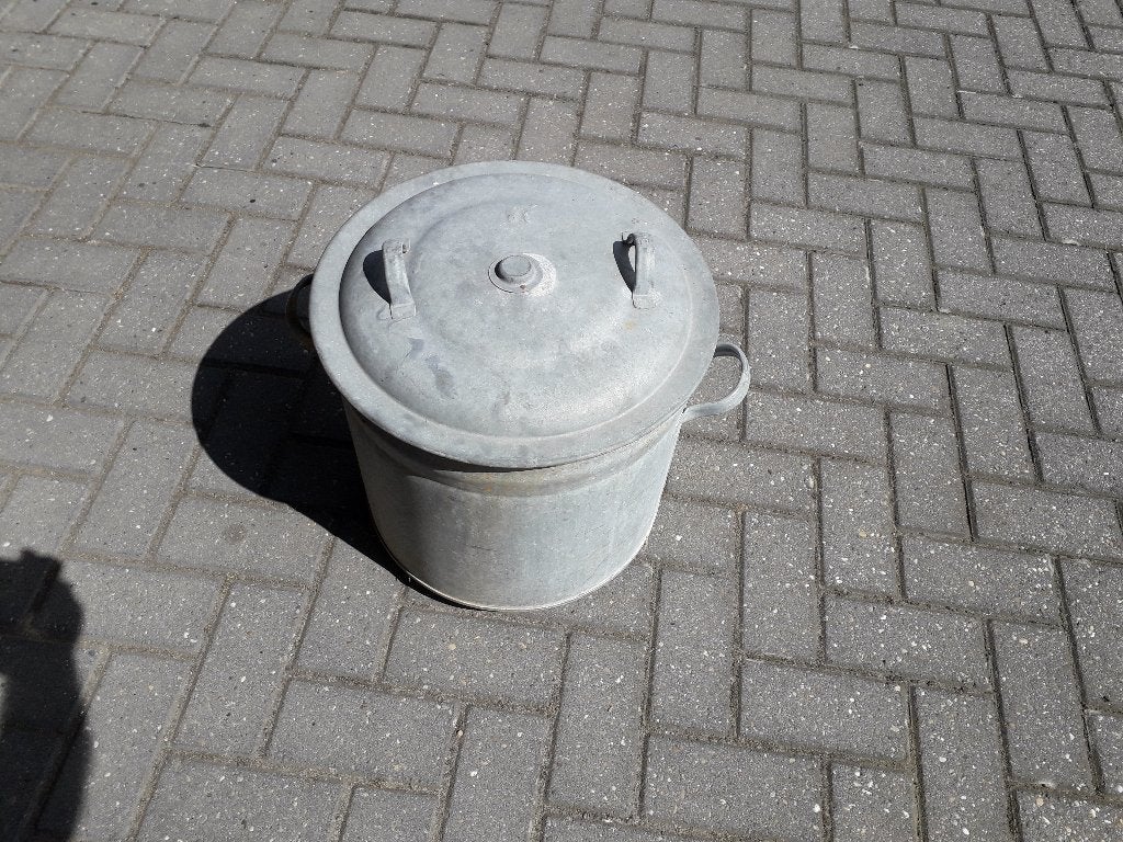 Zinken emmer., Tuin en Terras, Ophalen, Gebruikt, Minder dan 60 cm, Rond