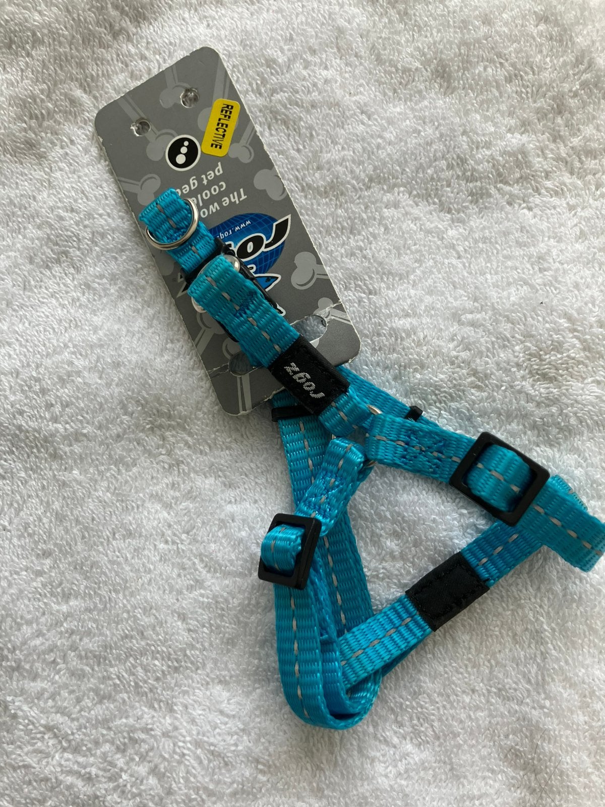 Nette puppy blauw tuigje rogz small ( 27-38 cm), Dieren en Toebehoren, Ophalen of Verzenden, Zo goed als nieuw
