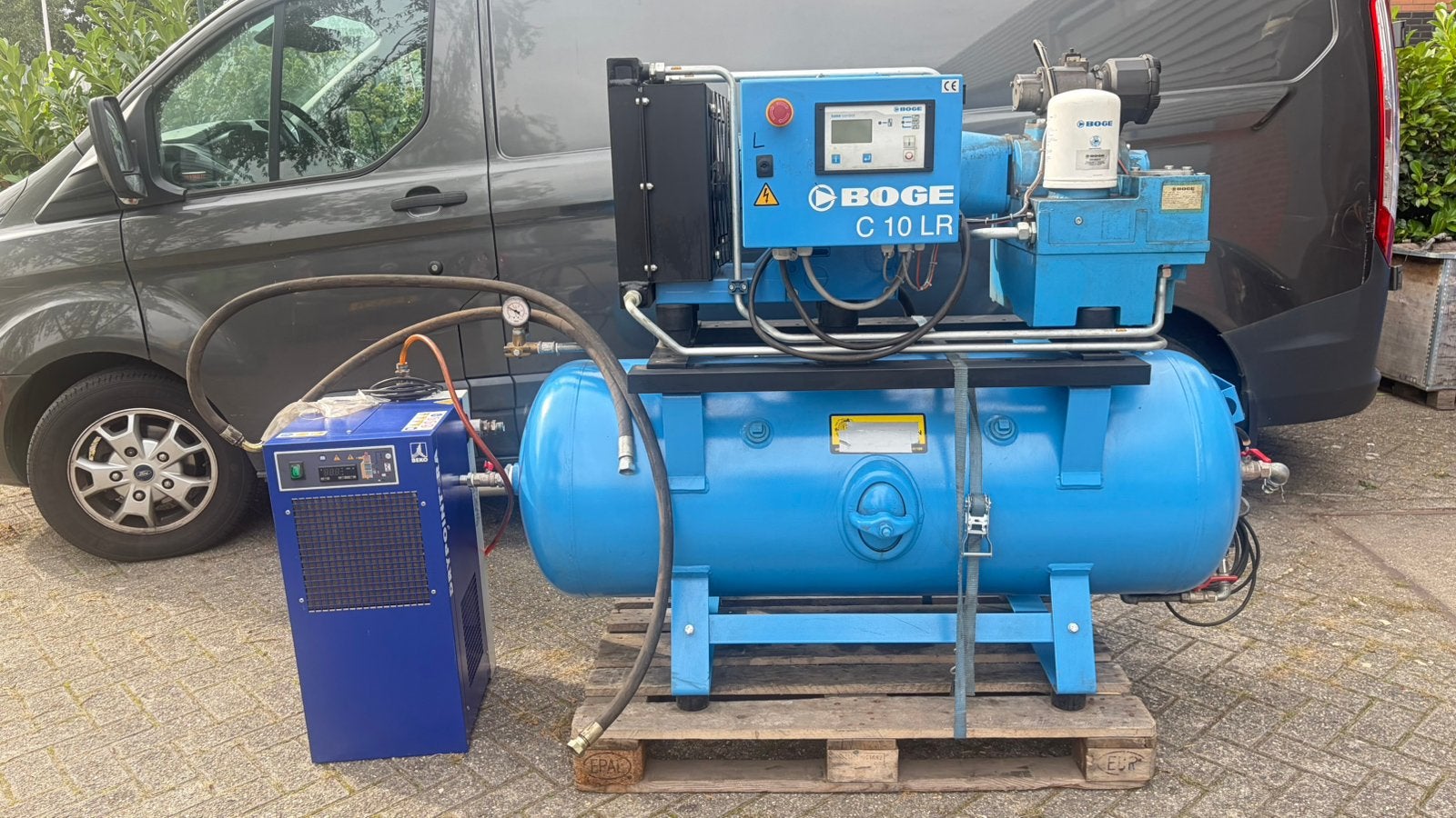 BOGE C 10 LR schroefcompressor 350 L + droger, Doe-het-zelf en Verbouw, Ophalen