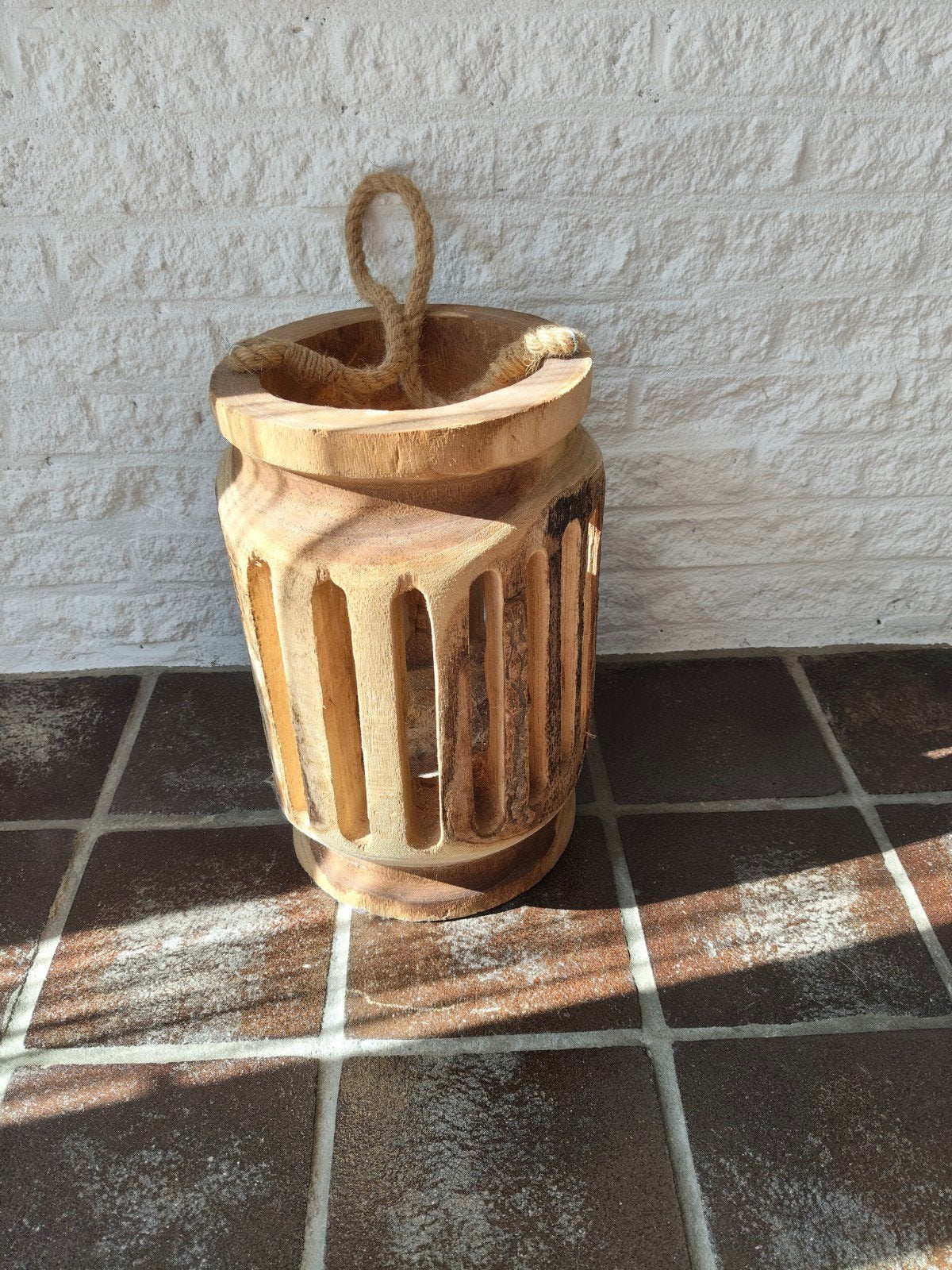 grote houten lantaarn, Ophalen, Zo goed als nieuw, Hout, Landelijk