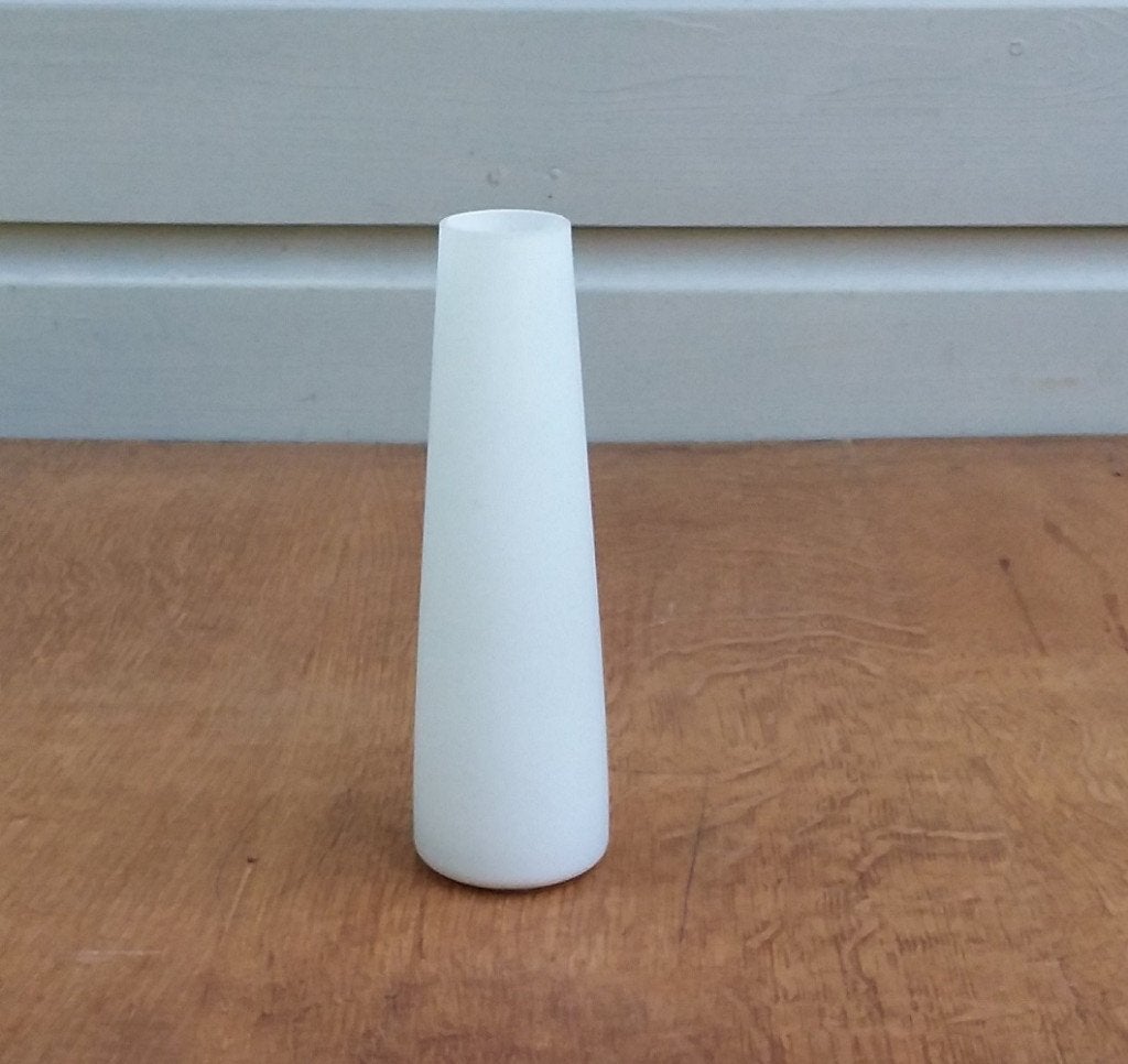 Vintage lampenkapje voor wandlamp, Huis en Inrichting, Gebruikt, Wit, Rond, Ophalen of Verzenden