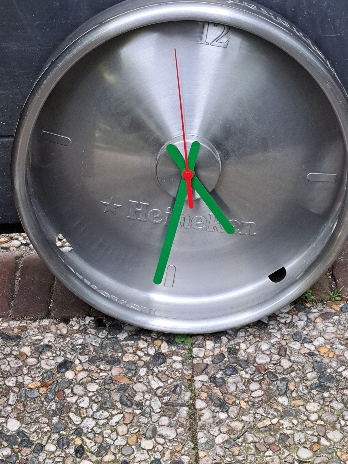 Heineken fust klok, Ophalen of Verzenden, Zo goed als nieuw, Wandklok
