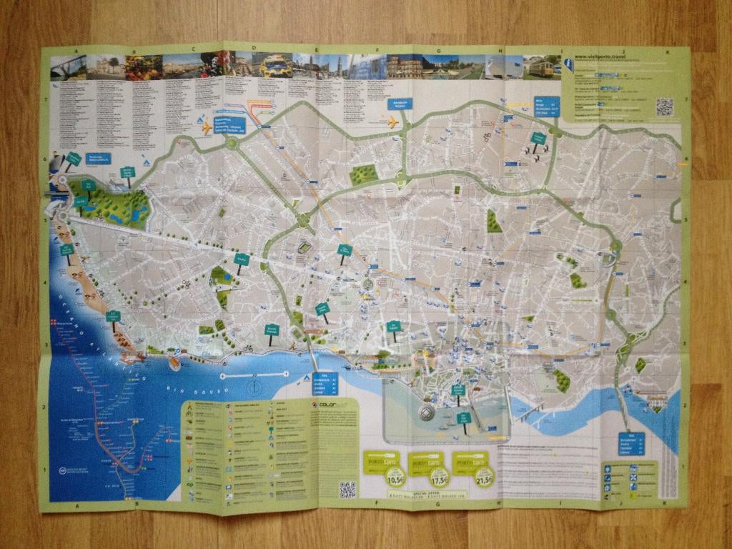 Stadskaart Porto - portugal ( nieuw ), Ophalen of Verzenden, Nieuw, 2000 tot heden, Landkaart